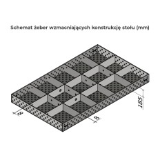 Zvárací stôl 2500x1500 systém 16